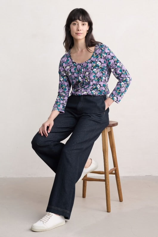 Seasalt Penhollow Organic Cotton Printed Top