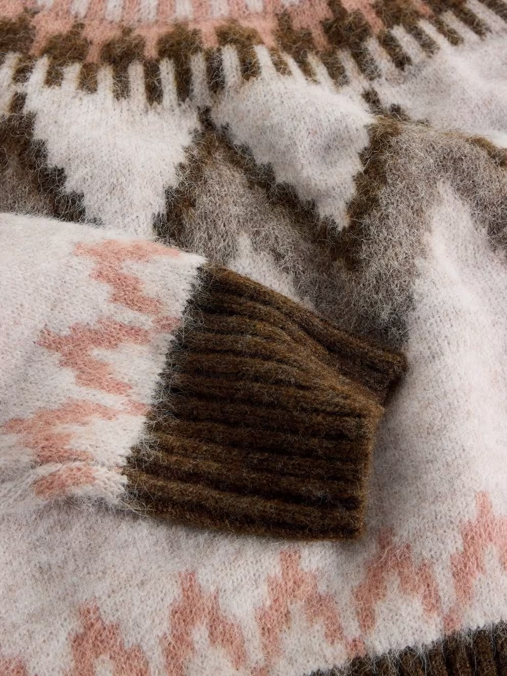White Stuff Blurred Fairisle Jumper