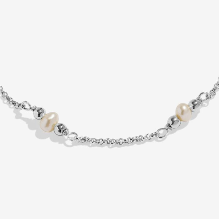 Joma Jewellery Anklet Pearl Silver Plated