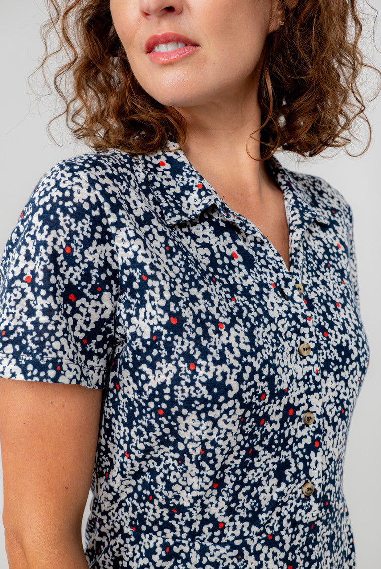 Lily & Me Elmore Printed Cotton Jersey Shirt Dress