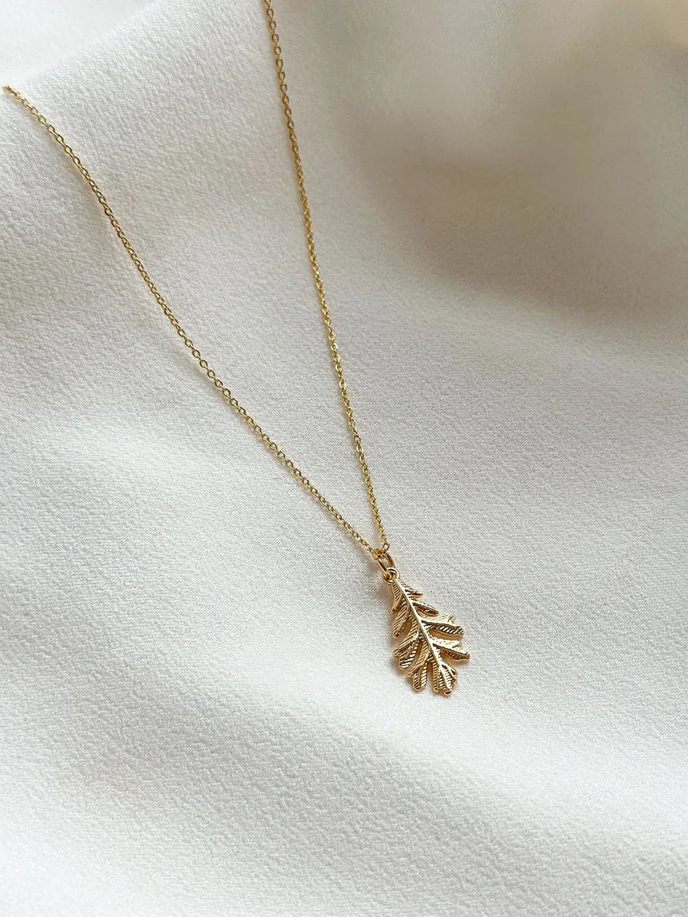 Ellis Grey Oak Leaf Pendant Necklace