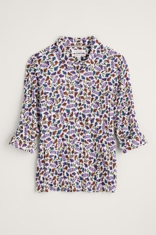 Larissa Shirt Sunlit Leaves