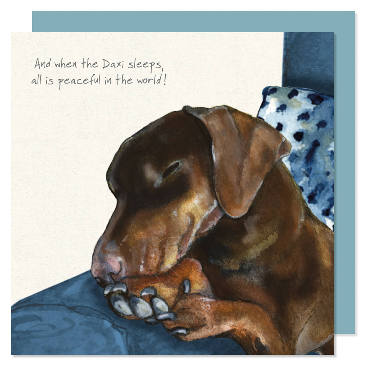 Little Dog Laughed Dachshund “Daxi Sleep” Card