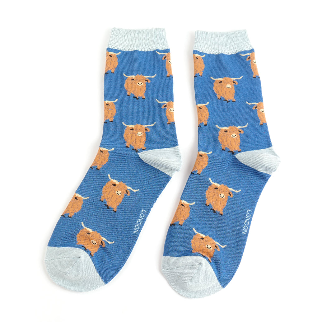 Miss Sparrow Highland Herds Navy Socks