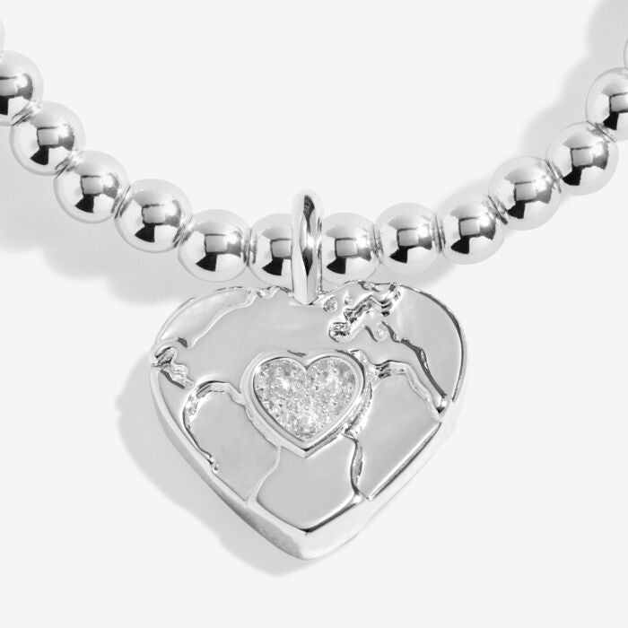 Joma Jewellery A little ‘Your Friendship Means The World To Me’ Silver Plated Bracelet