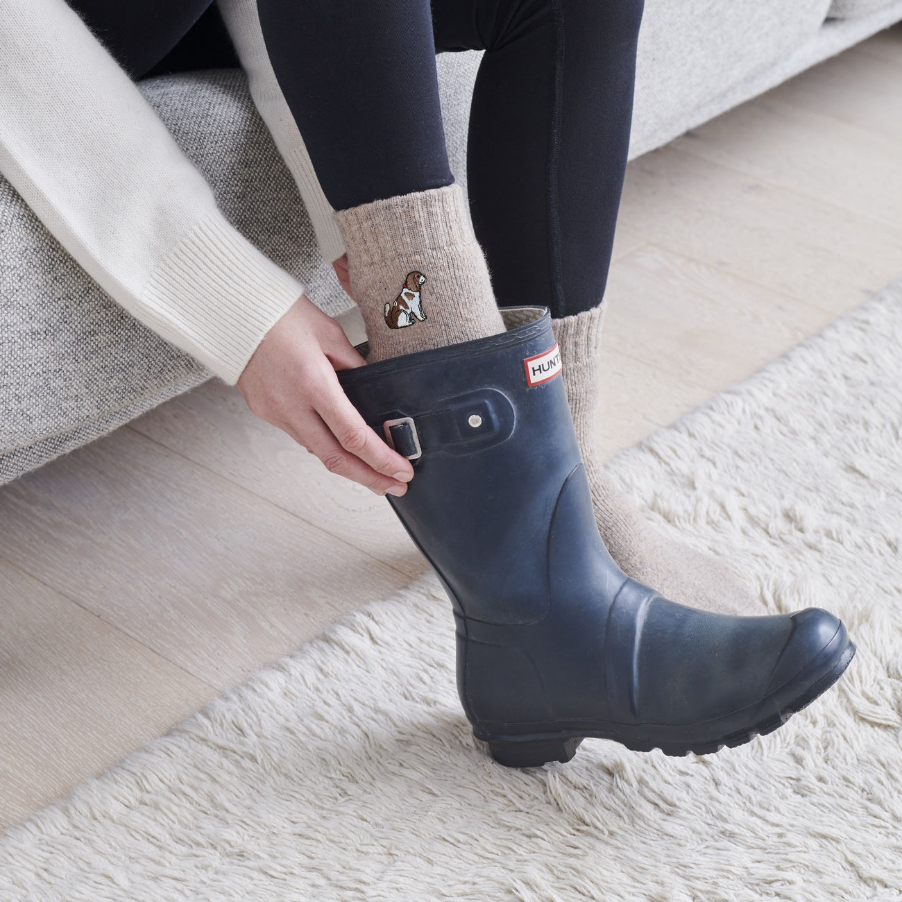 Sweet William Cavalier King Charles Spaniel Dog Walker Socks