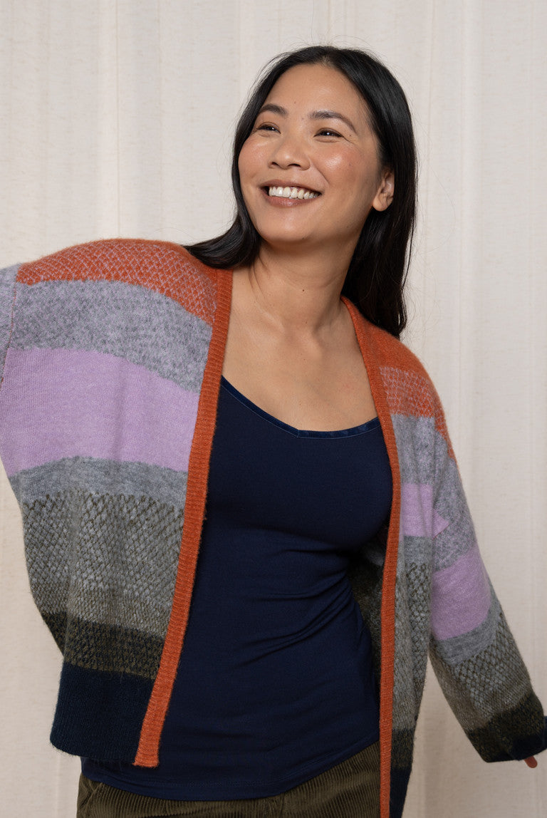 Lily & Me Nancy Colour Block Cardigan