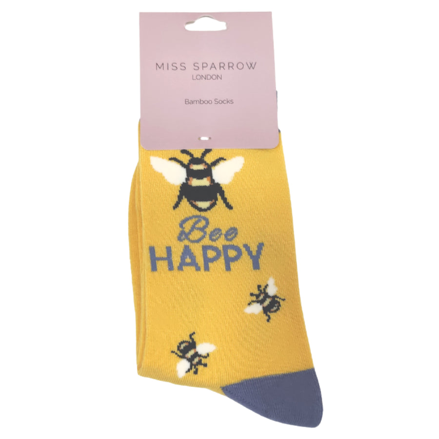 Miss Sparrow Bee happy Yellow Socks