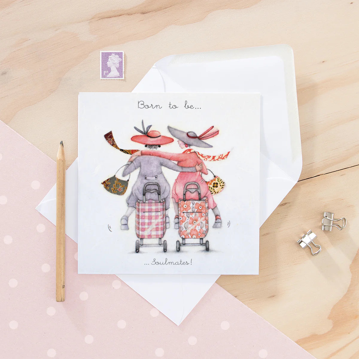 Berni Parker Born to be Soulmates Card