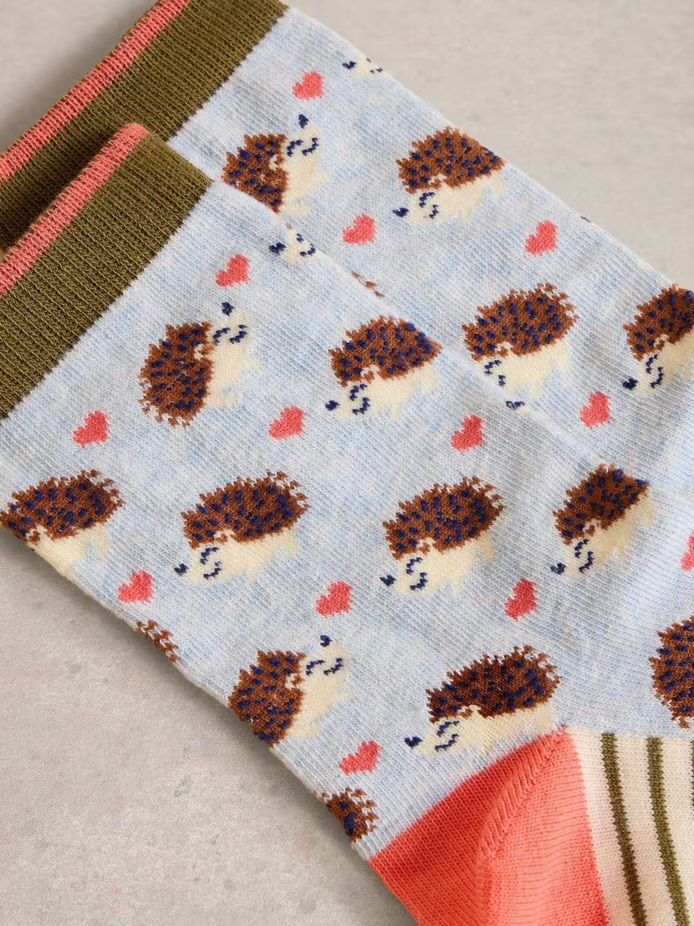 White Stuff Fluffy Hedgehog Ankle Socks