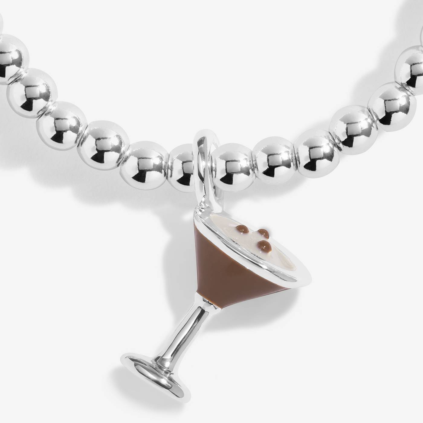 Joma Jewellery A Little Vibes 'Espresso Yourself' Bracelet In Silver Plating