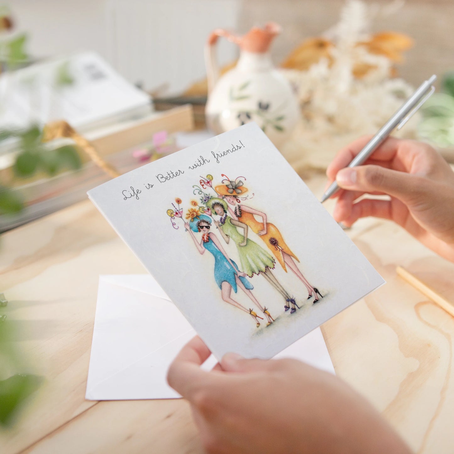 Berni Parker Designs Better With Friends Card