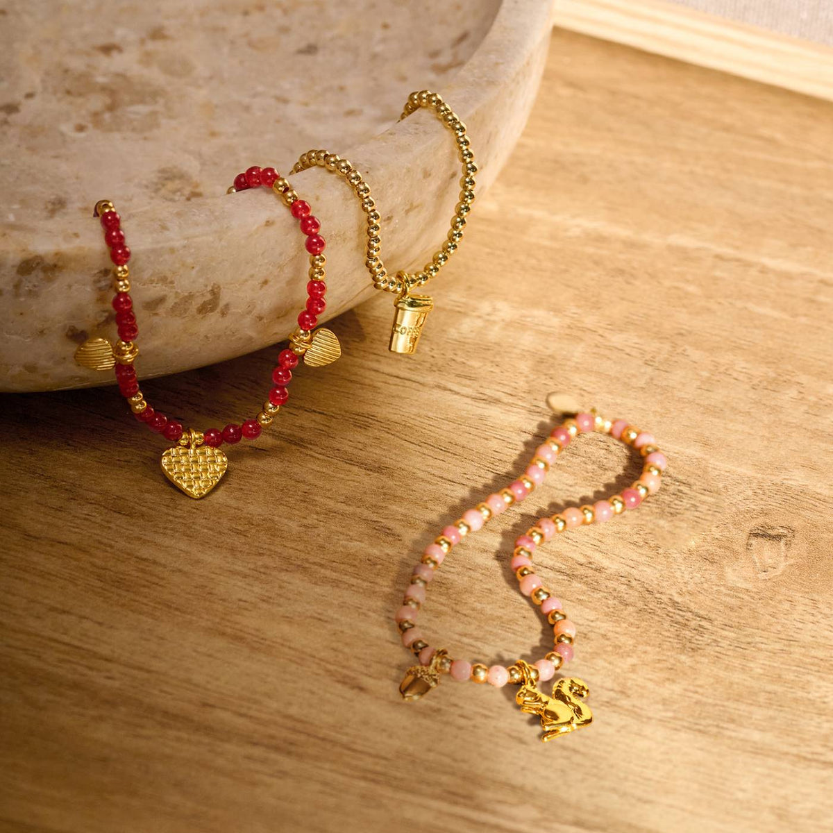 Joma Jewellery Autumn's Calling A Little 'Pumpkin Spice & All Things Nice' Bracelet In Gold Plating
