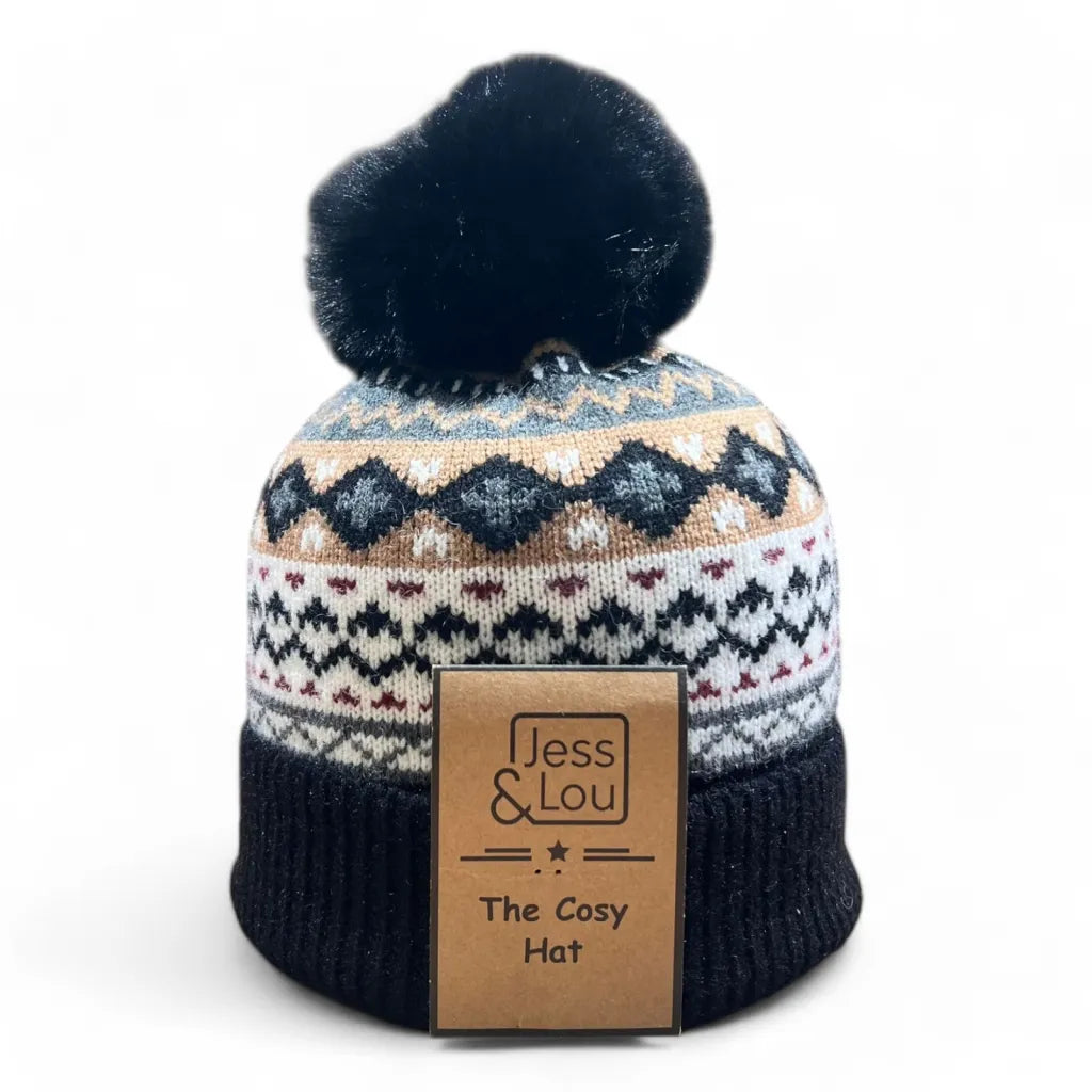Jess & Lou Cosy Nordic Bobble Hat