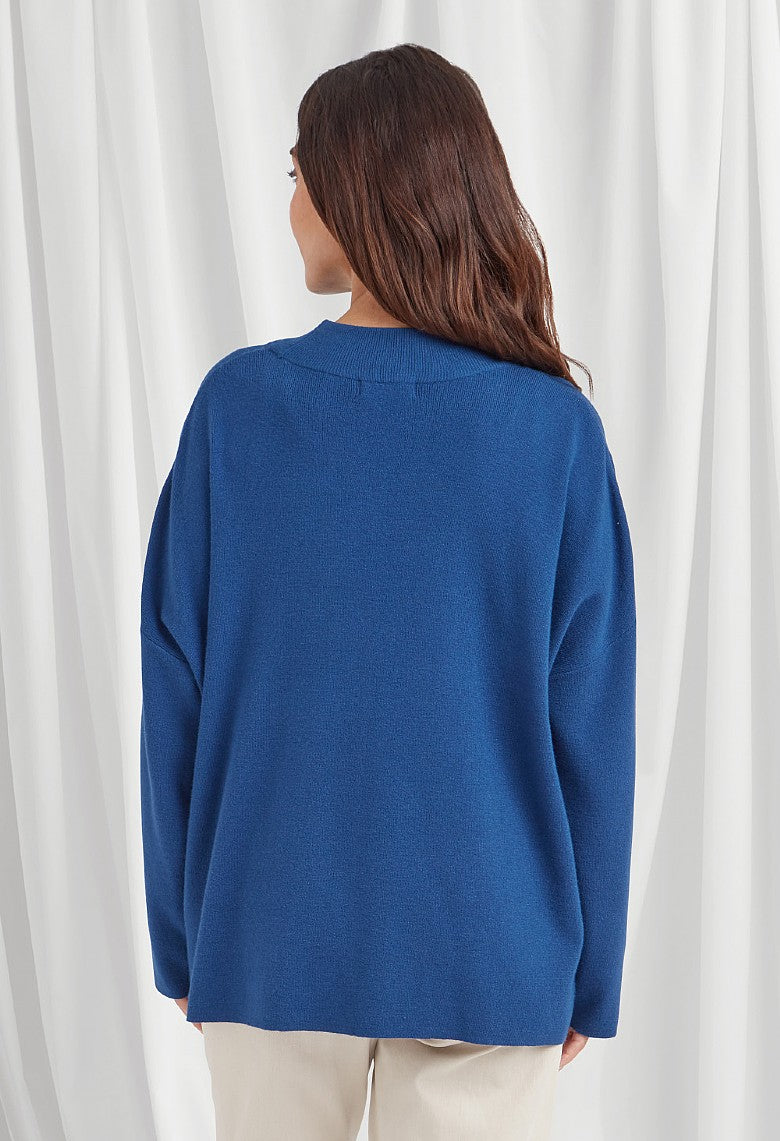 Adini Forest Fara Jumper Eco Cosy Knit Soft Navy