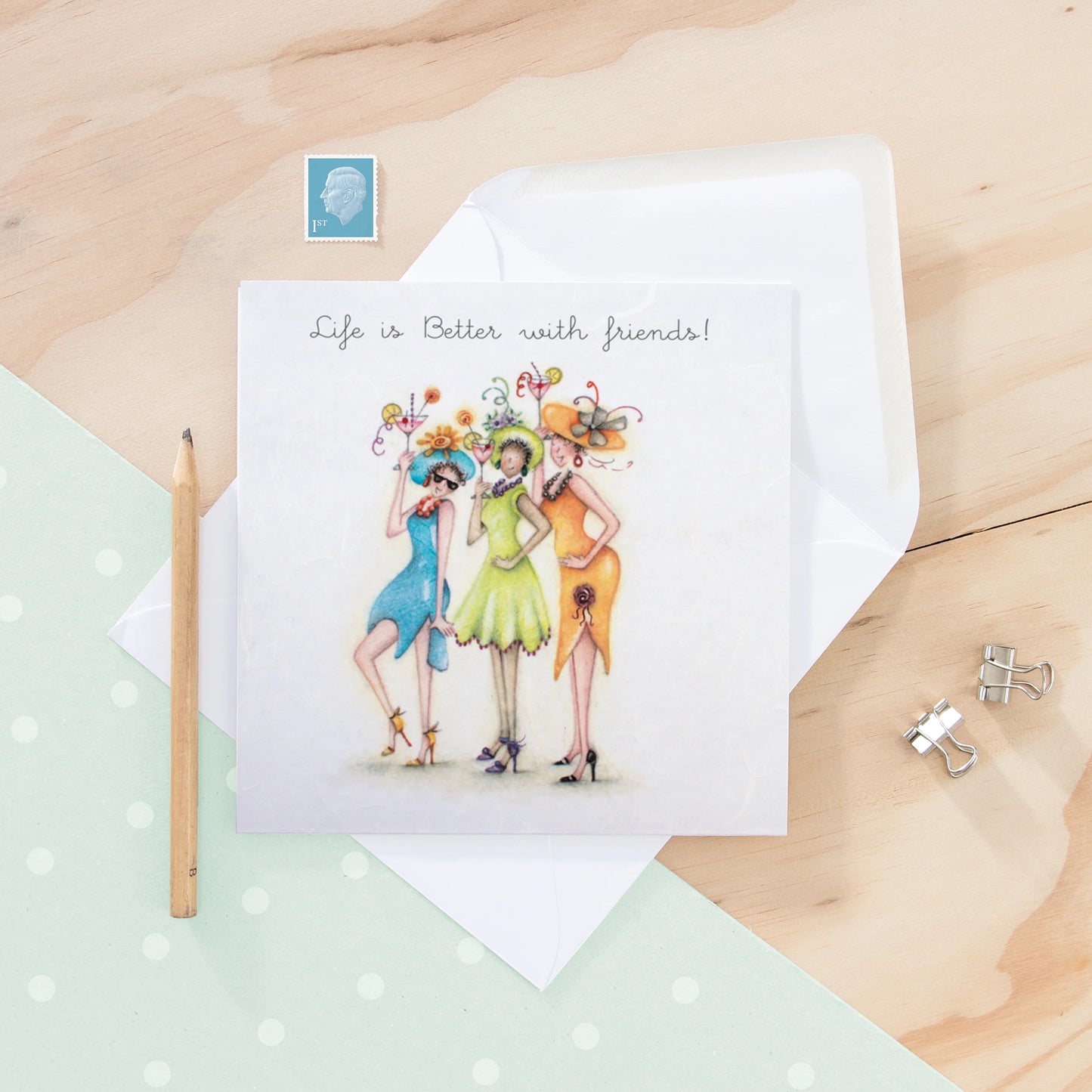 Berni Parker Designs Better With Friends Card