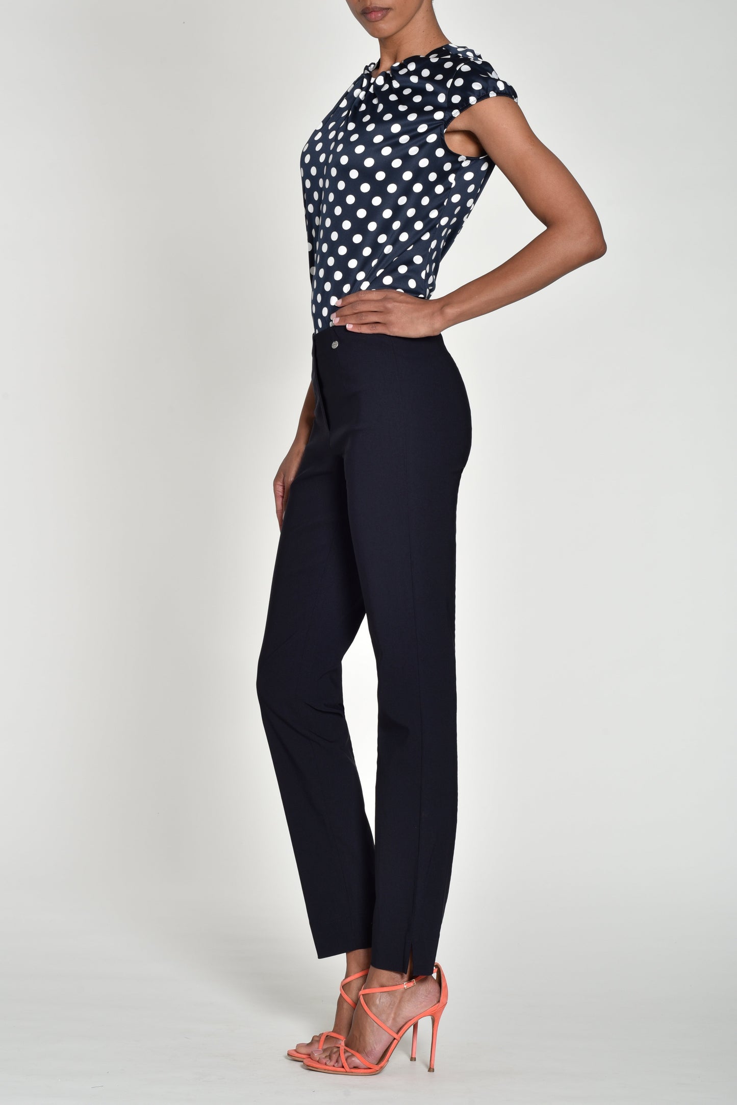 Robell Marie Trousers 51412 Navy Short Length