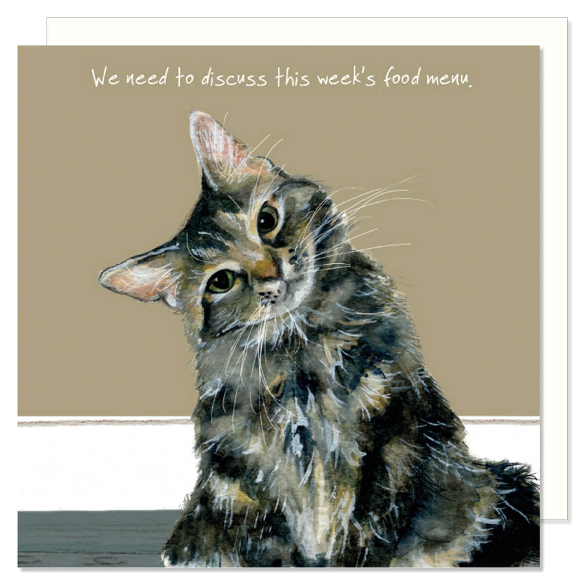 Tabby Cat Card | Little Dog Laughed - Menu!