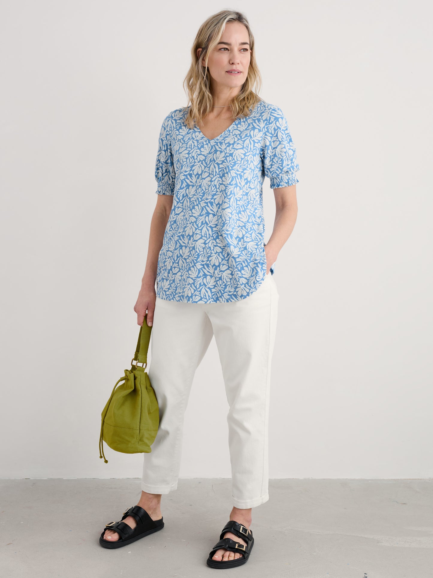 Seasalt Rosehip V Neck Jersey Top