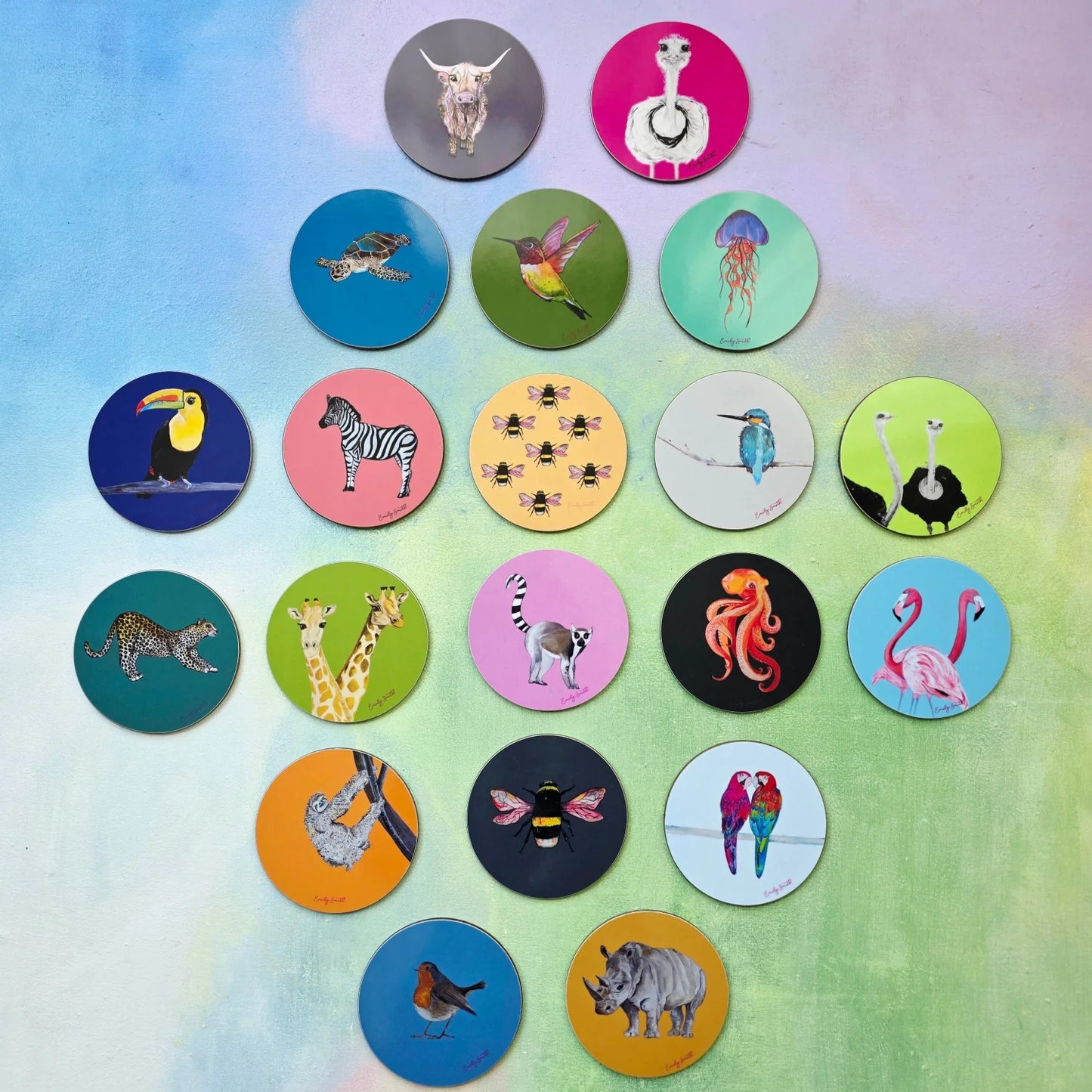 Hermione Hummingbird Set of 4 Coasters