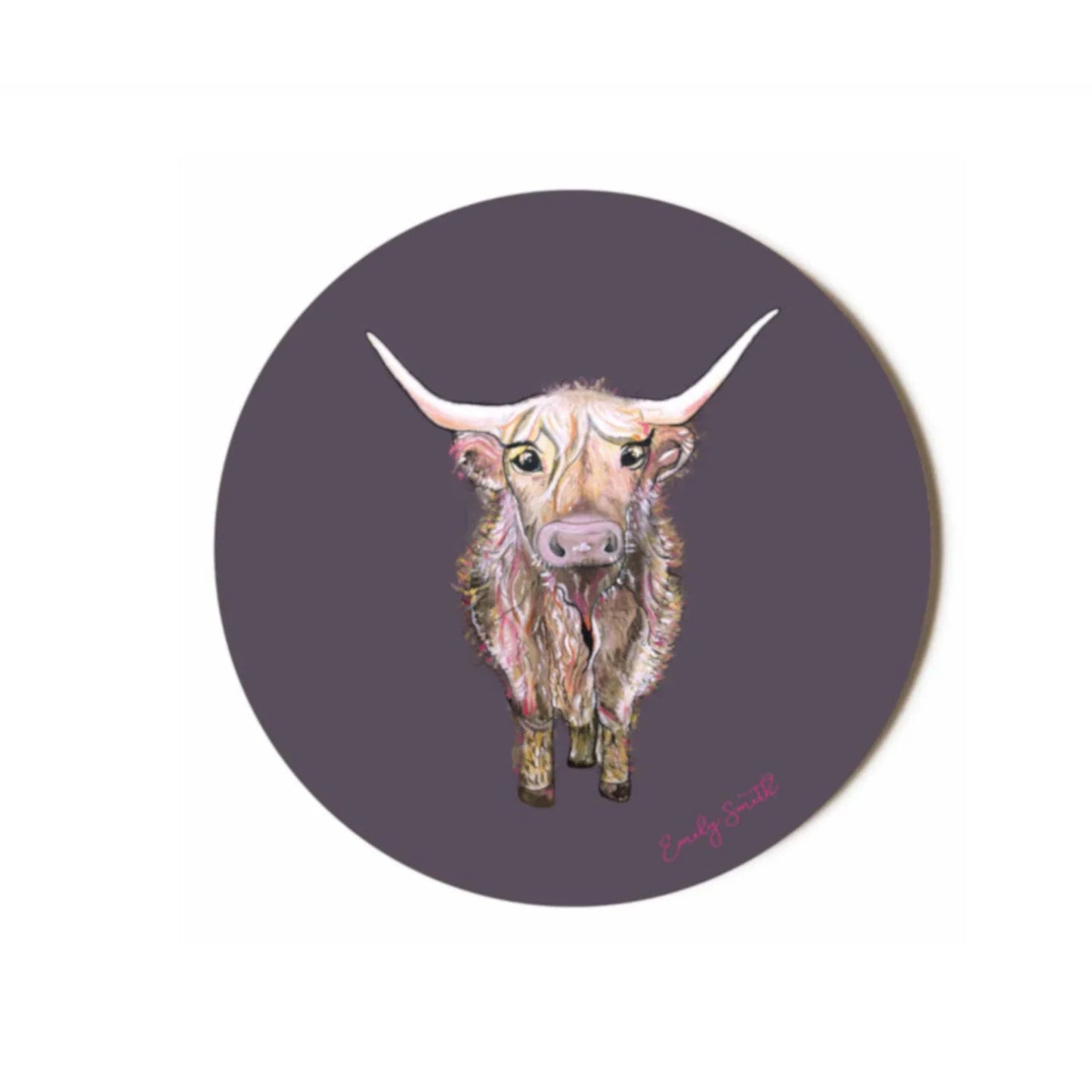 Heidi Highland Cow Set of 4 Coasters