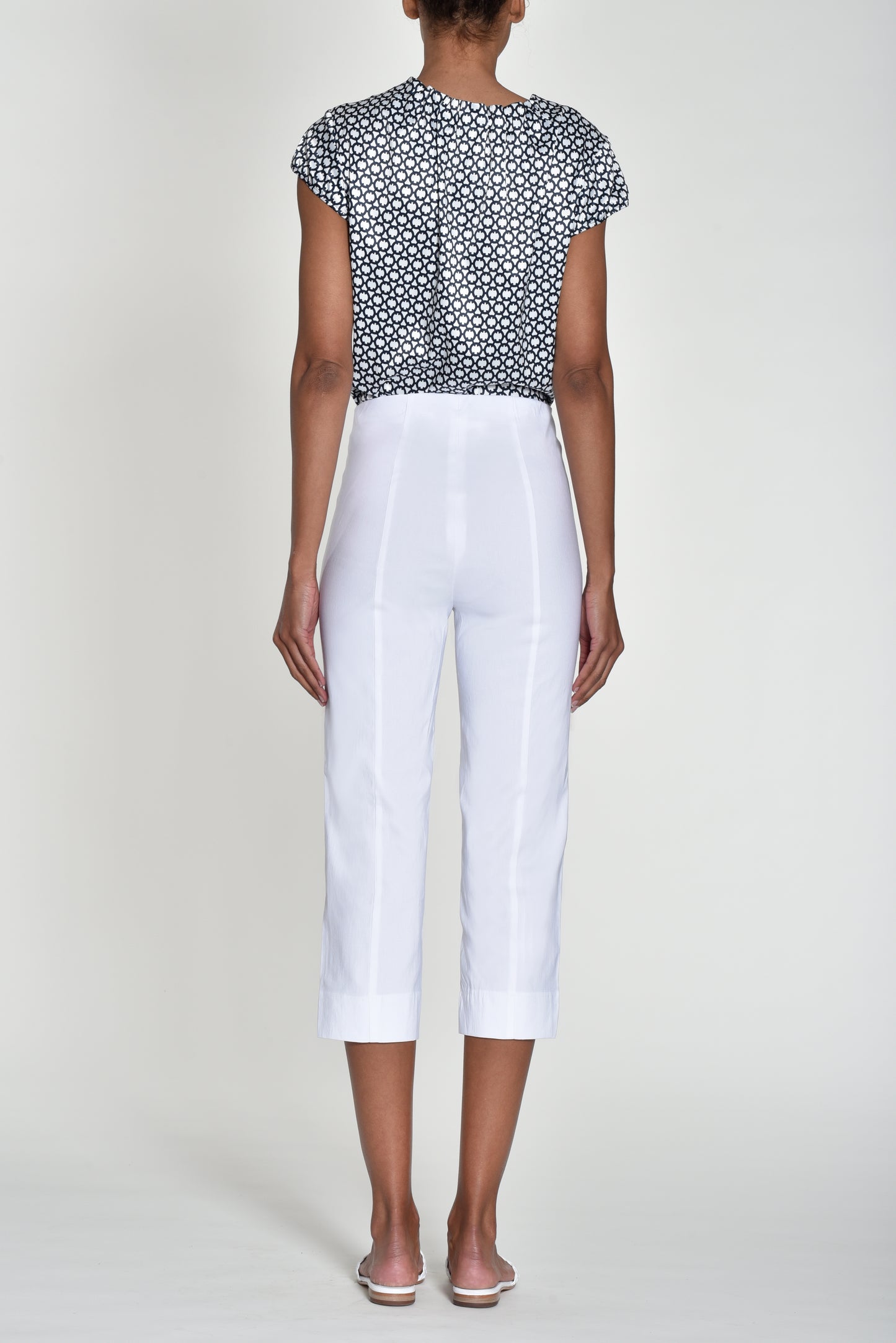 Robell White Capris 51576 (White Colour 10)