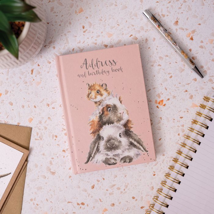 Wrendale “Piggy In The Middle” Guinea Pig and Rabbit Address Book