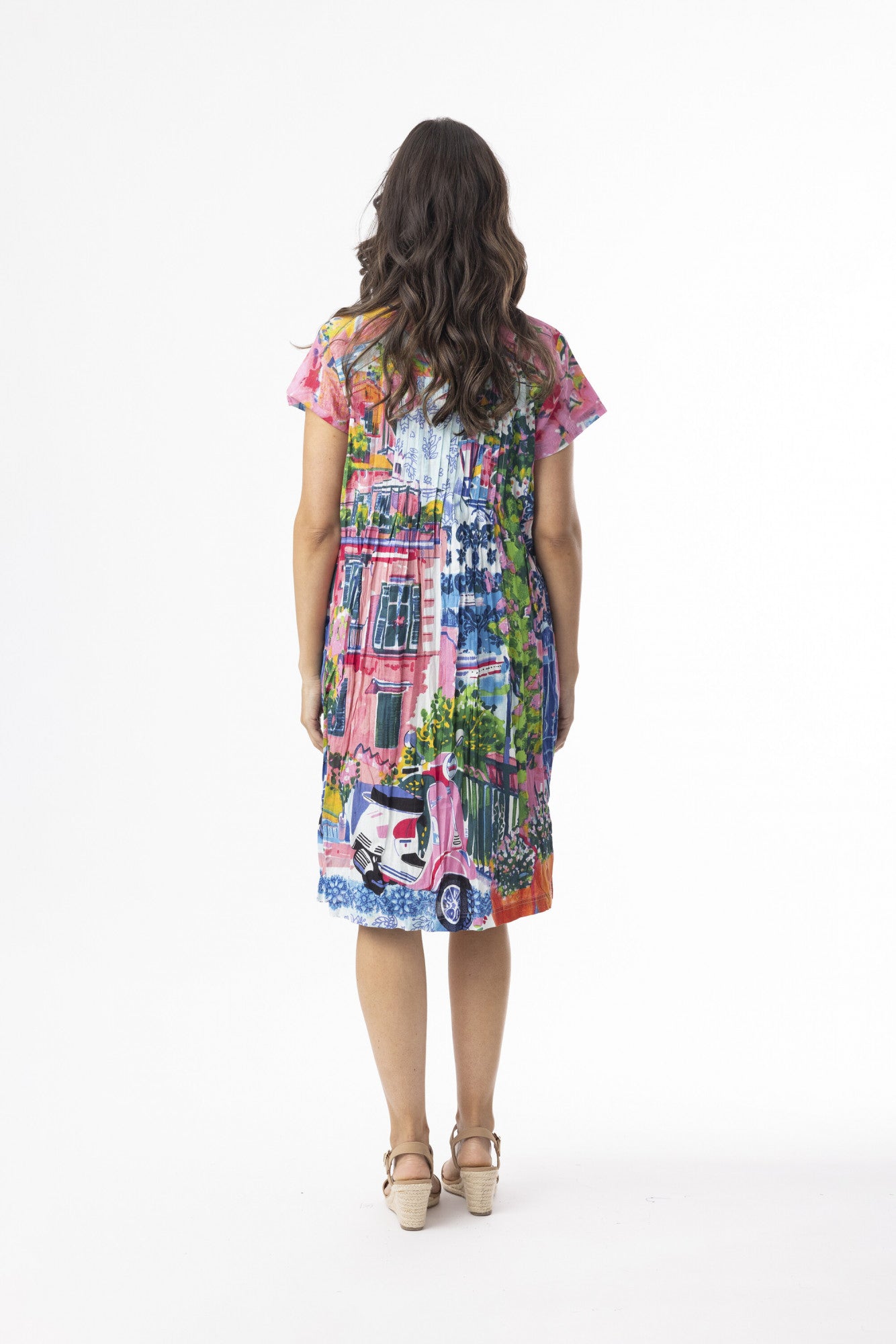 Orientique Printed Cotton Easy Fit Dress