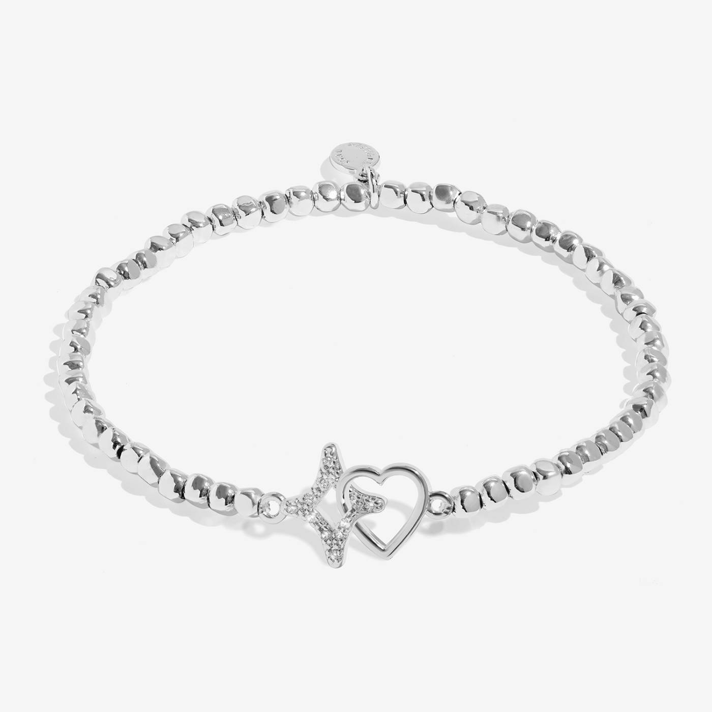 Joma Jewellery Forever Yours 'Sending Lots Of Love And Wishes' Bracelet In Silver Plating