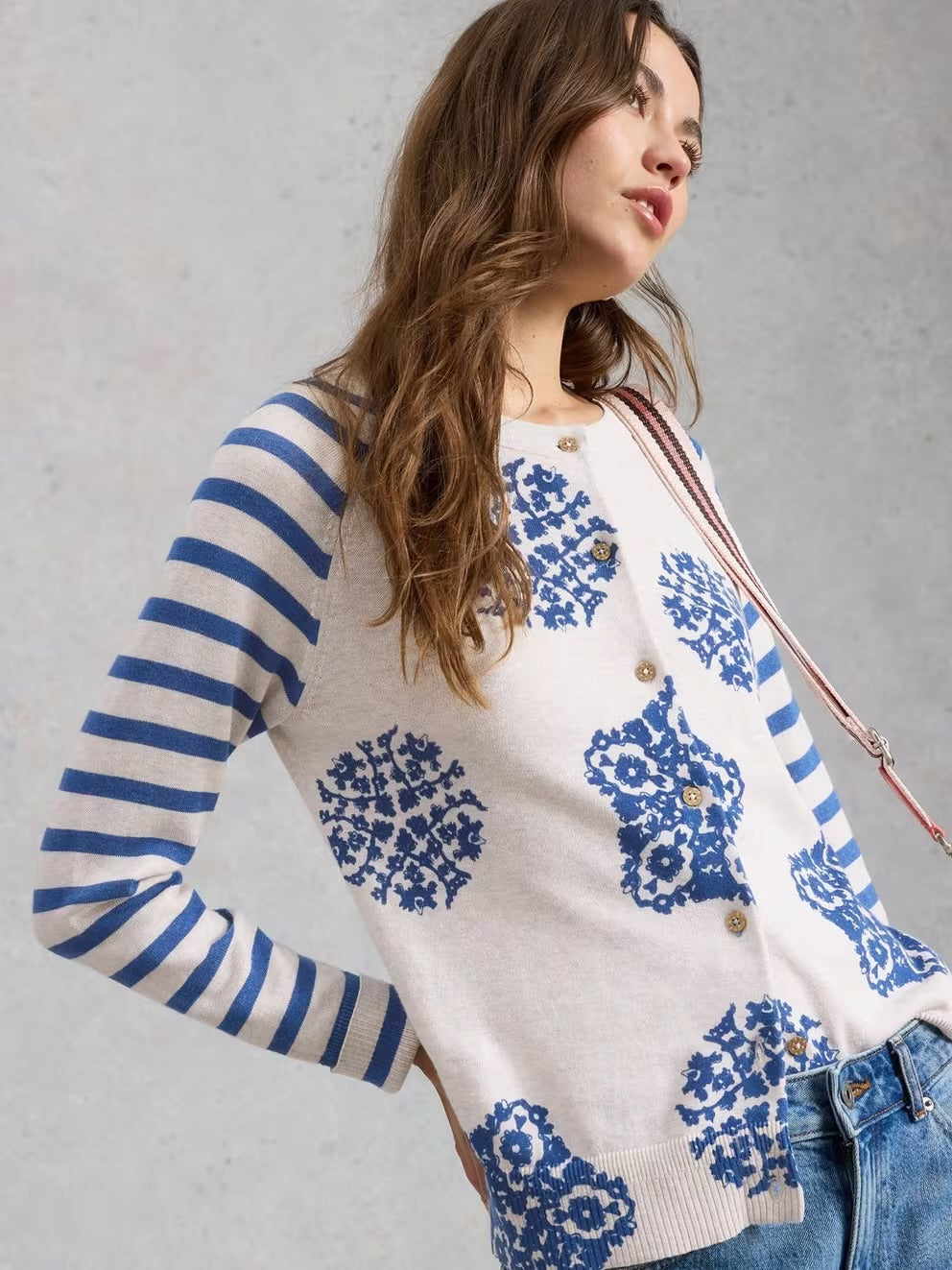 White Stuff Lulu Print Cardigan