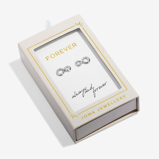 Joma Jewellery Moments To Shine ‘Forever’ Silver Stud Earrings