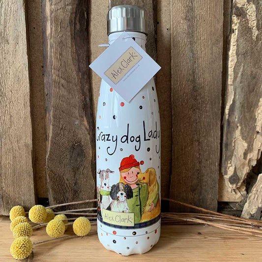 Alex Clark Crazy Dog Lady Water Bottle