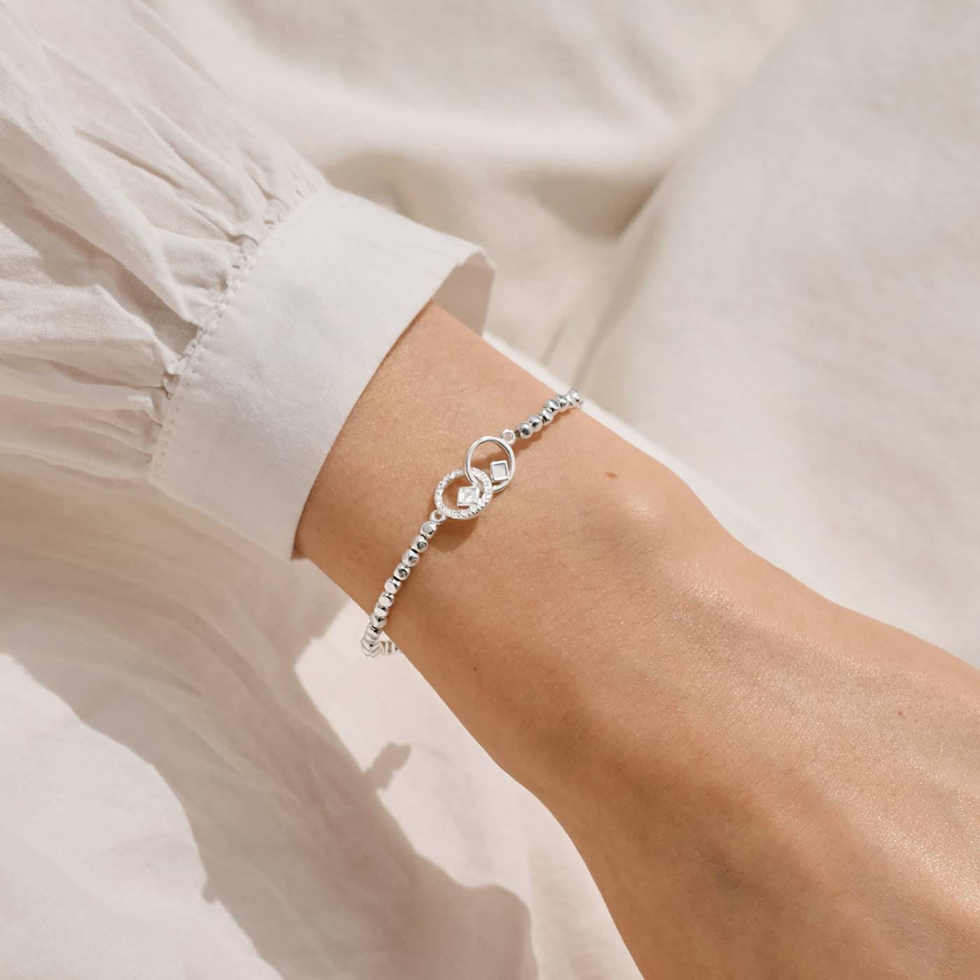 Joma Jewellery Forever Yours 'Wishing You A Happy Retirement' Bracelet In Silver Plating