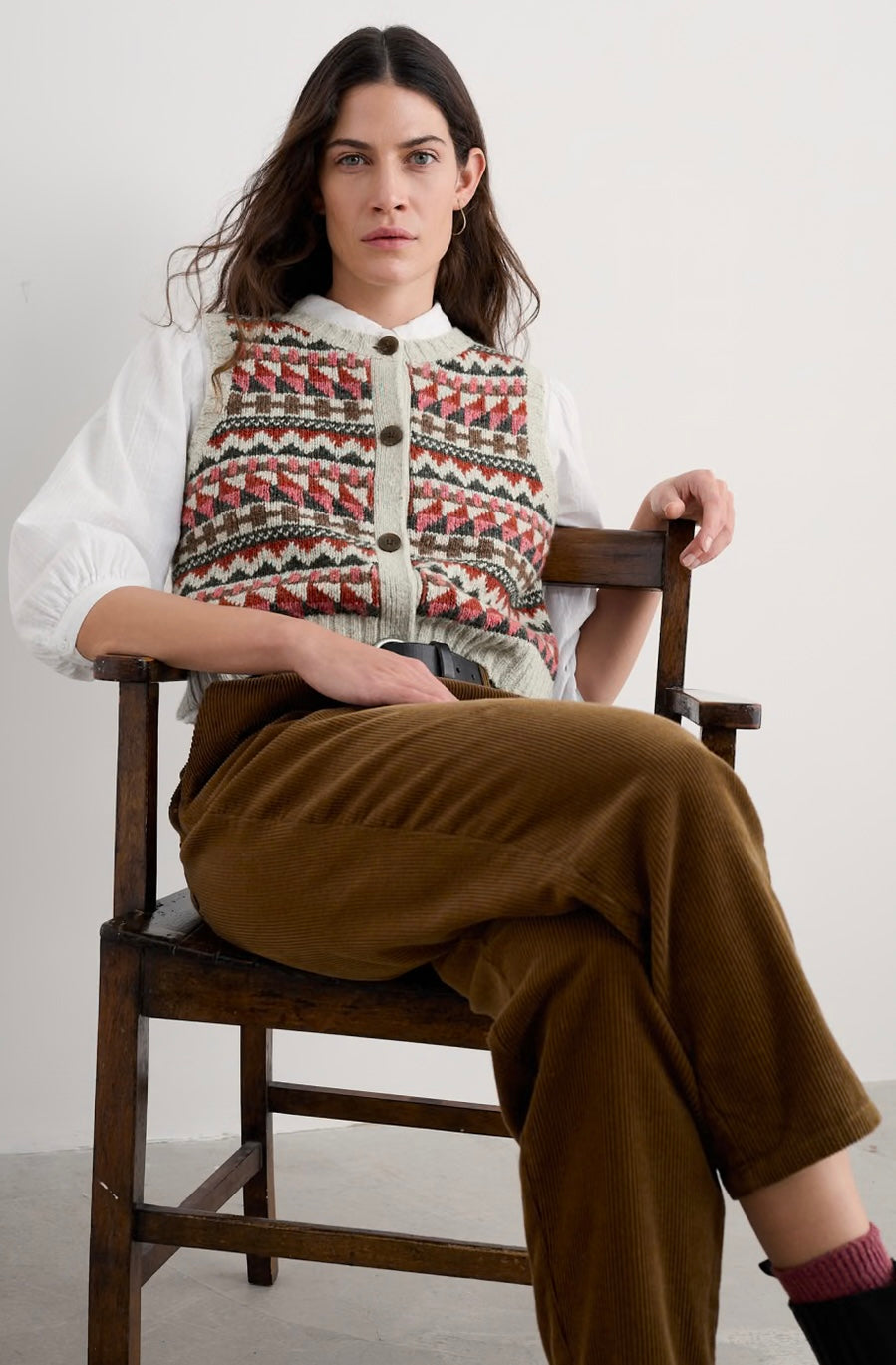 Seasalt Dawson Pick Vest Fairisle