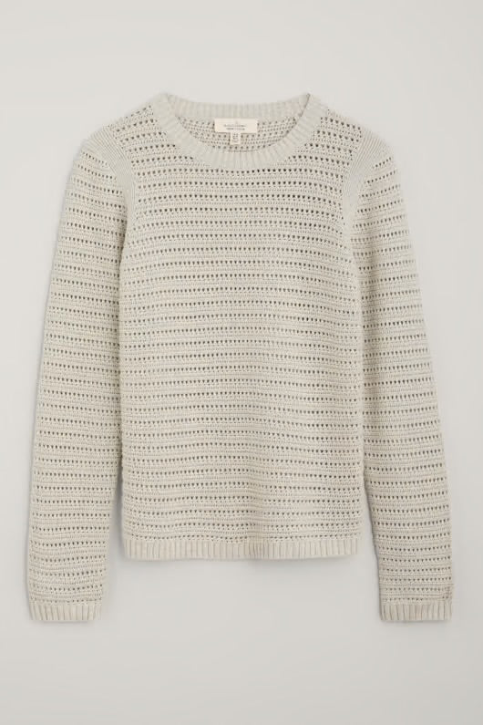 Seasalt Gull Rock Pointelle Knit Jumper Aran