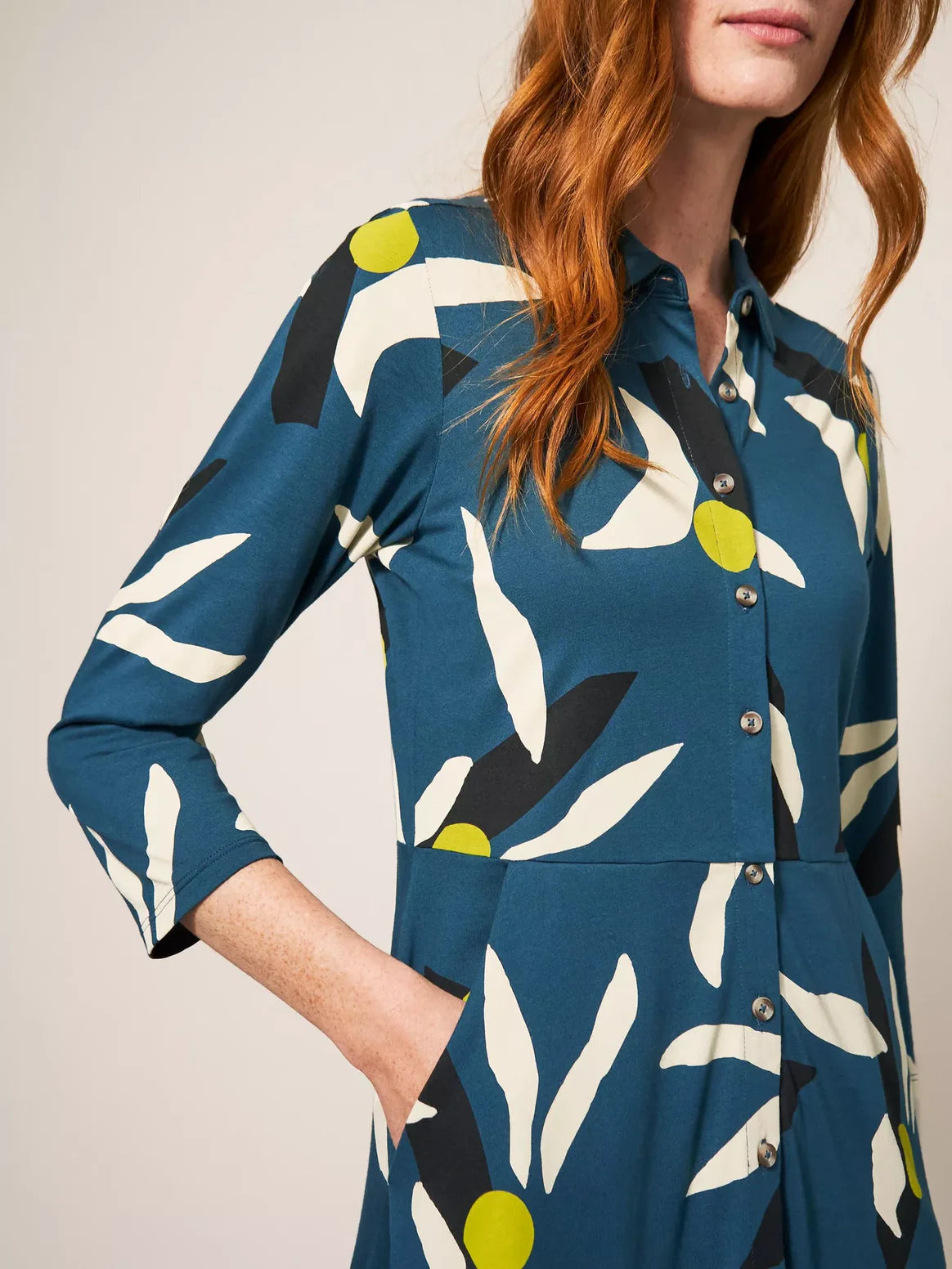 White Stuff Rua Jersey Shirt Dress