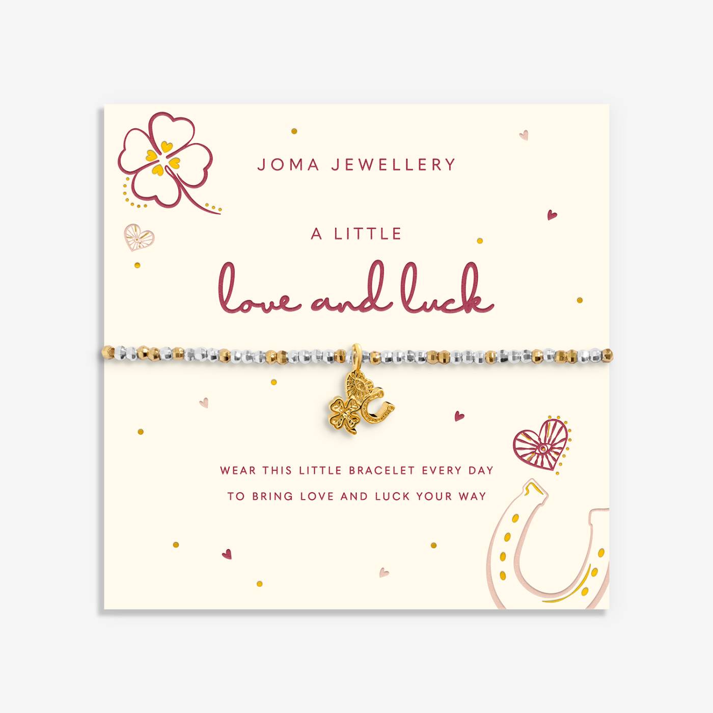 Joma Jewellery Little Stories 'Love & Luck' Bracelet In Silver and Gold Plating