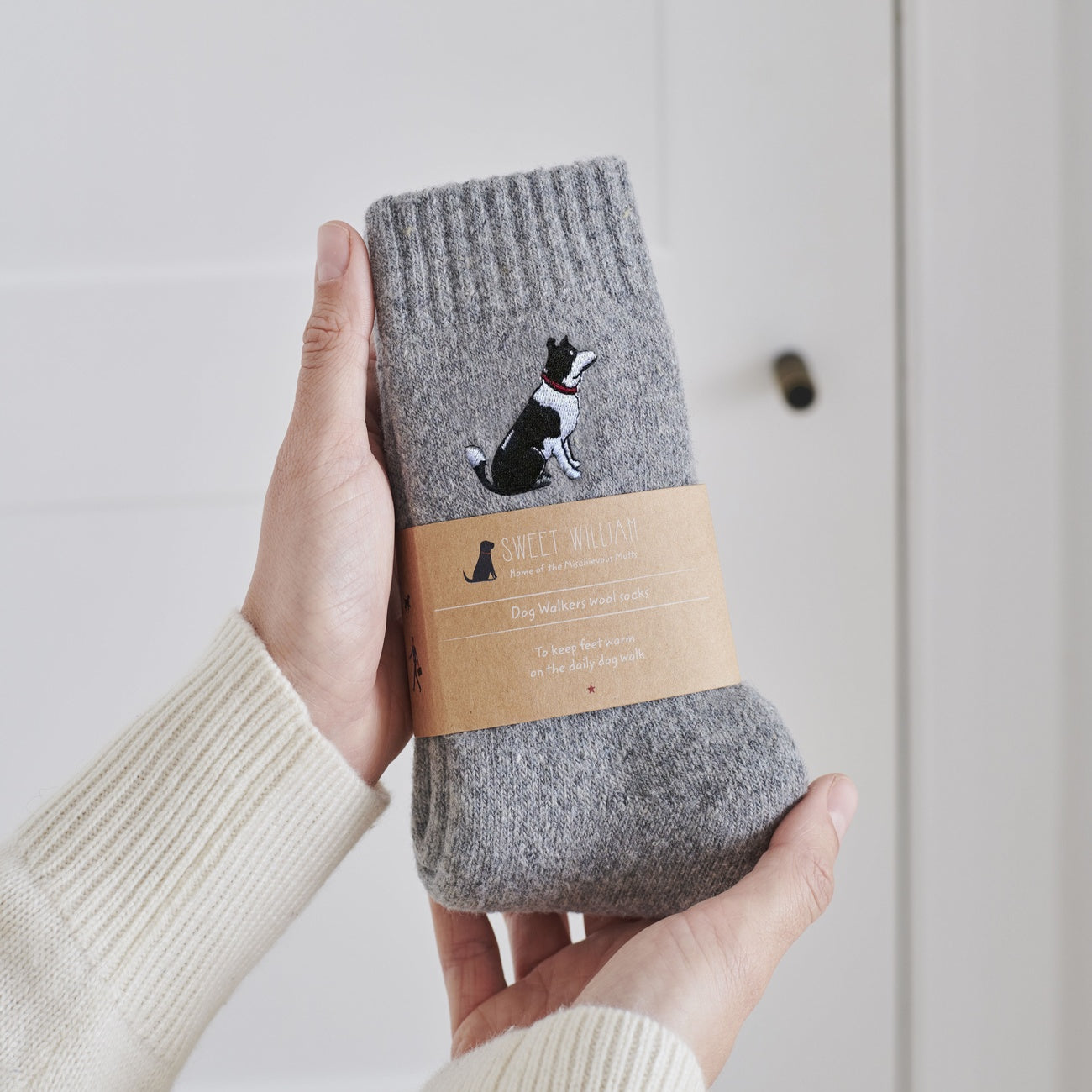 Sweet William Border Collie Dog Walker Socks