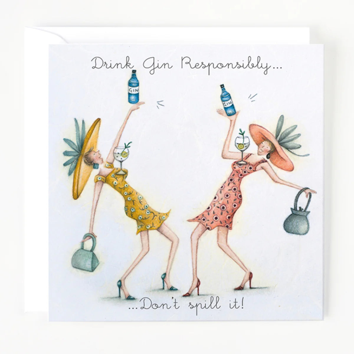 Berni Parker Designs Drink Gin Responsibly Card