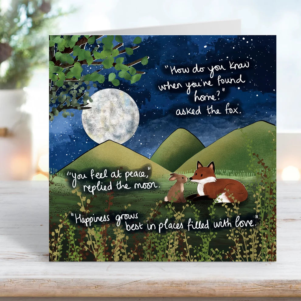 Fox Under The Moon Card “Finding Home”