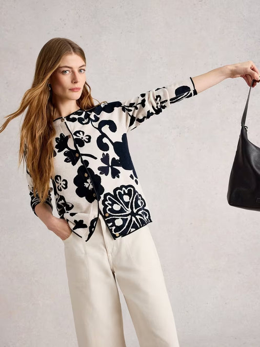 White Stuff Lulu Print Cardigan