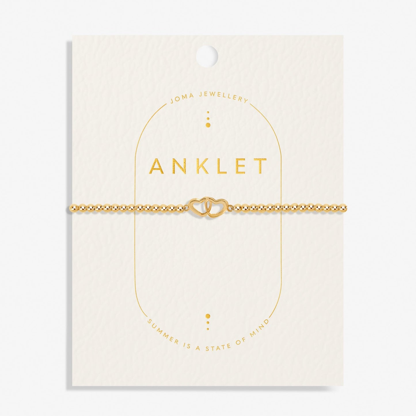 Linked Heart Anklet (Gold Plated)