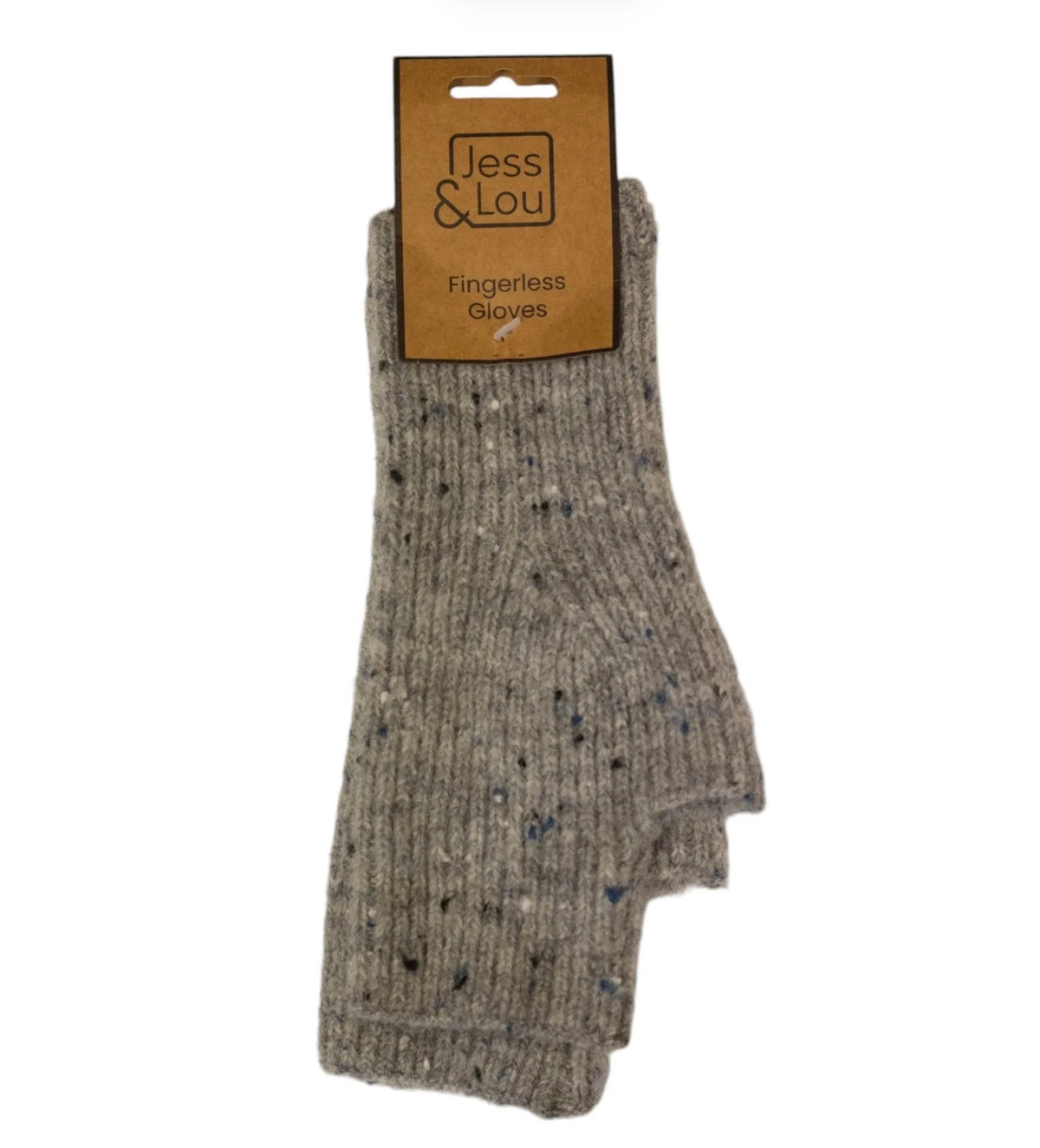 Jess & Lou Grey Speckle Fingerless Gloves