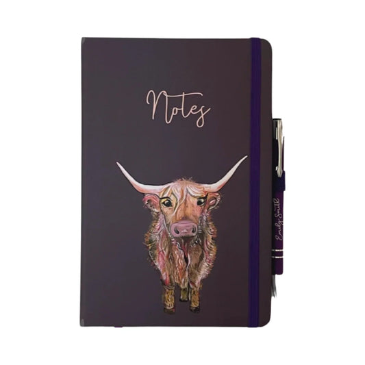 Heidi Highland Cow Notebook & Pen Set