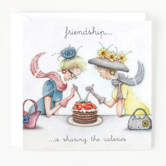 Berni Parker Designs Friendship is Sharing Calories Card
