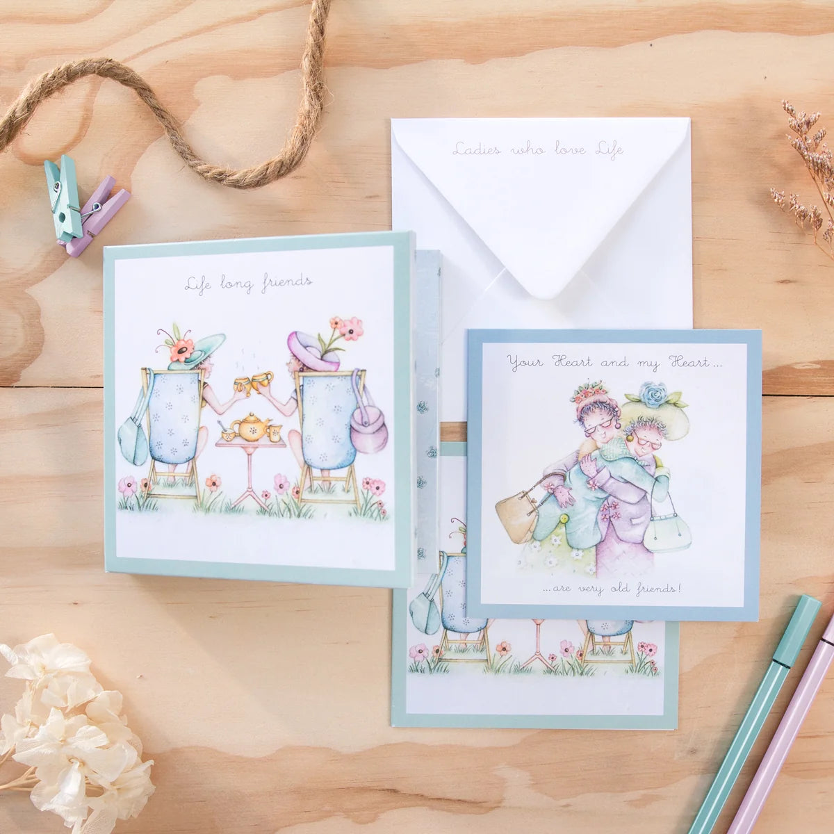 Berni Parker Note Card Set Life Long Friends / Your Heart