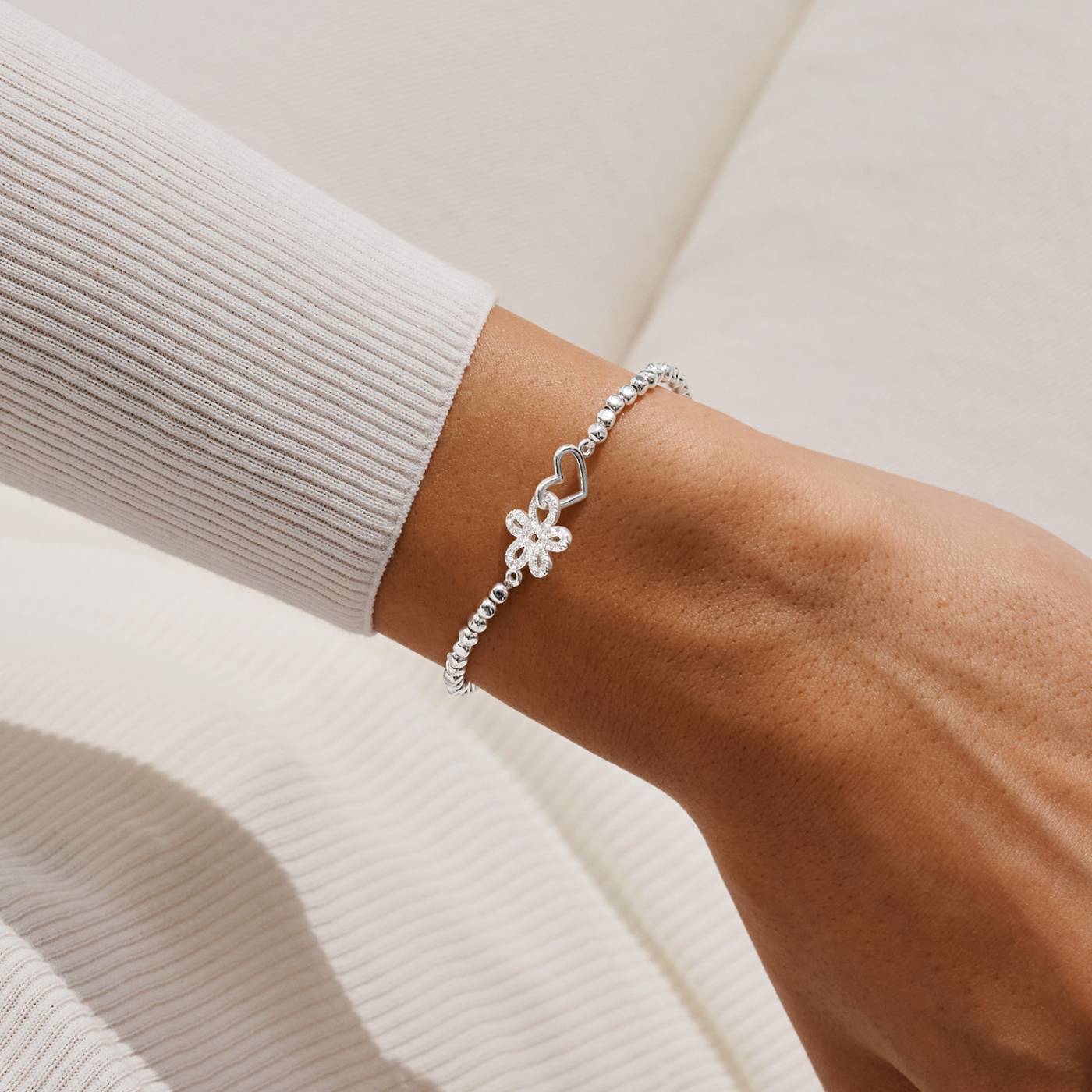 Joma Jewellery Forever Yours 'Sending Love And Sympathy' Bracelet In Silver Plating