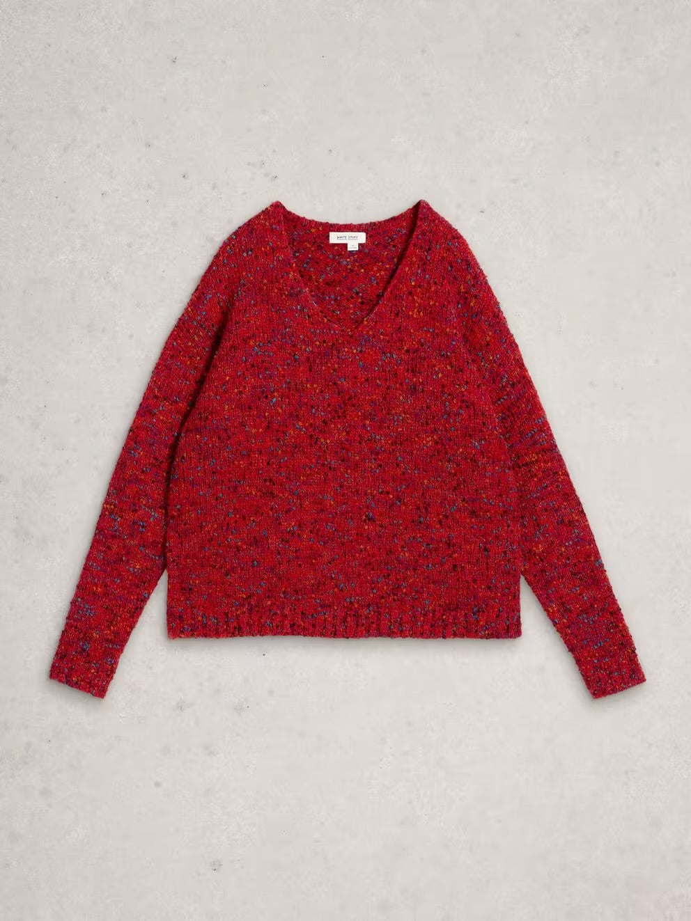 White Stuff Textured V neck Jumper