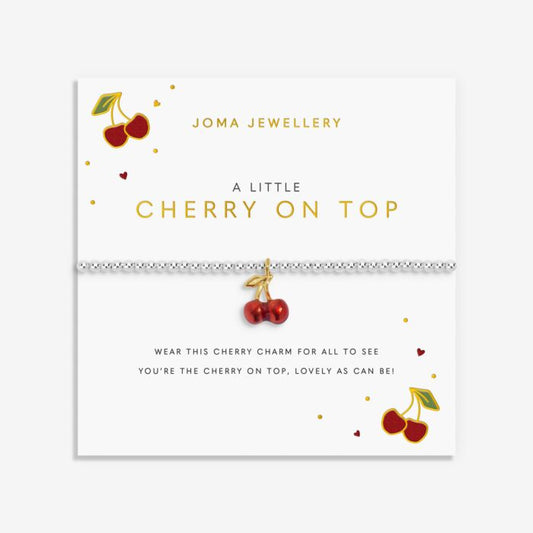 Joma Jewellery A little Vibes ‘Cherry On Top’ Silver Plated Bracelet