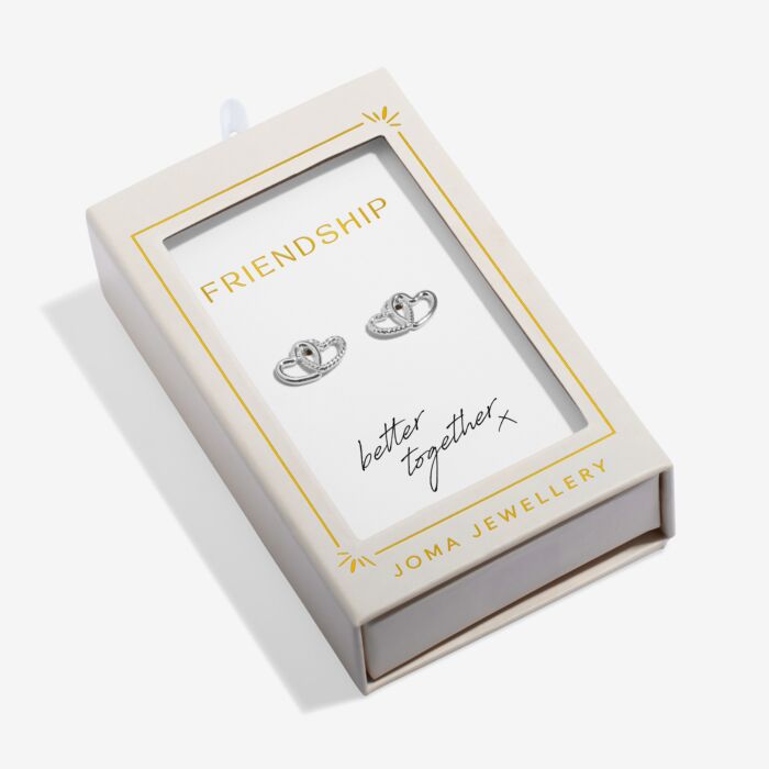Joma Jewellery Moments To Shine ‘Friendship’ Silver Stud Earrings